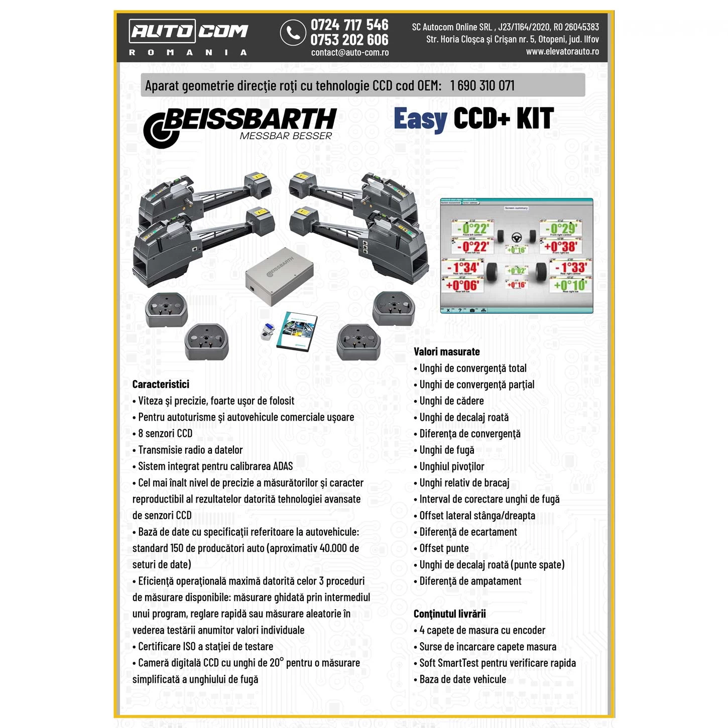 Aparat geometrie Beissbarth Easy CCD+ | Excellence