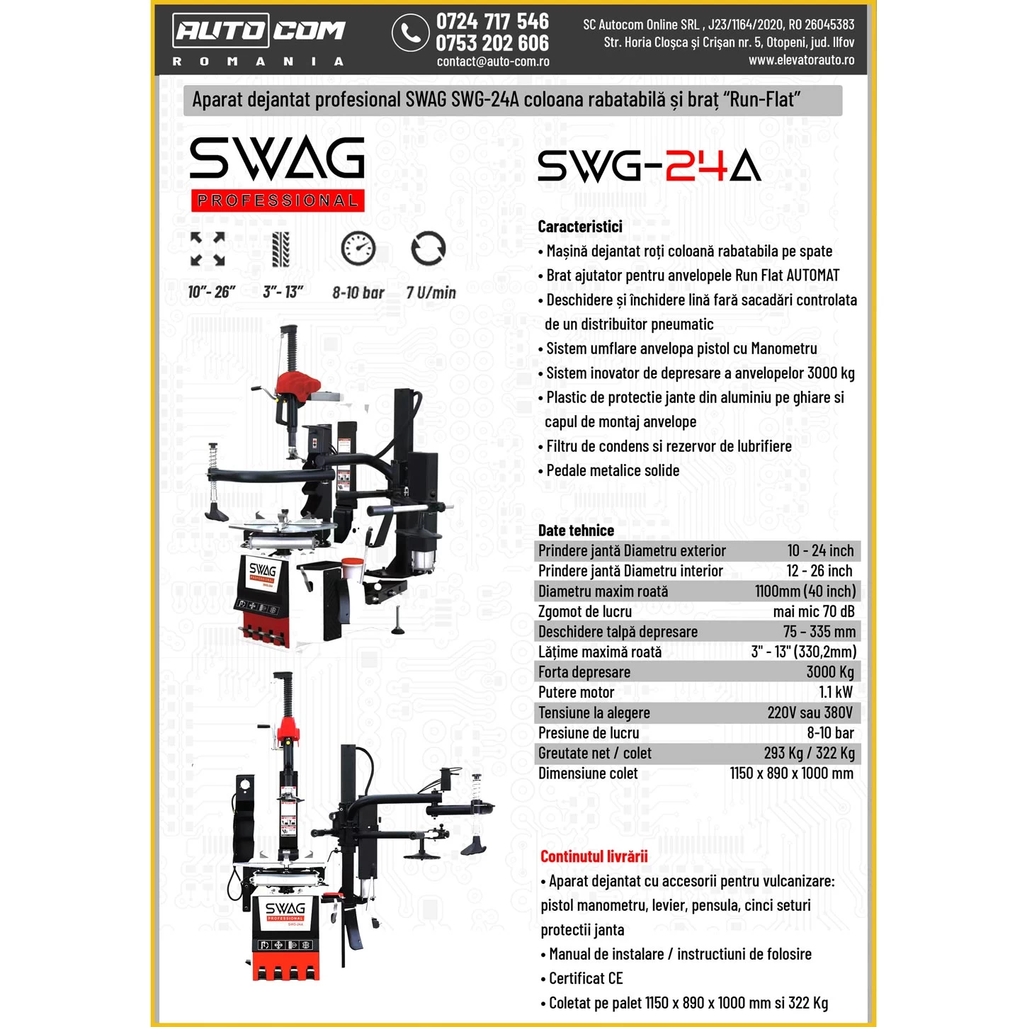 Aparat dejantat SWAG SWG-24A