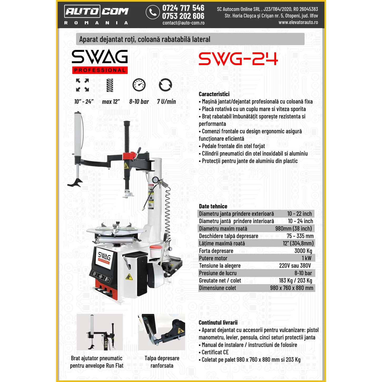 Masina dejantat SWAG SWG-24 Professional